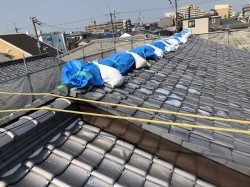 瓦屋根の劣化で葺き替え前