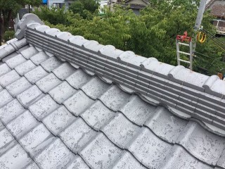奈良市の長屋の葺き替え後の写真