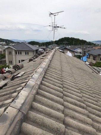 桜井市 モニエル瓦屋根 桟瓦設置