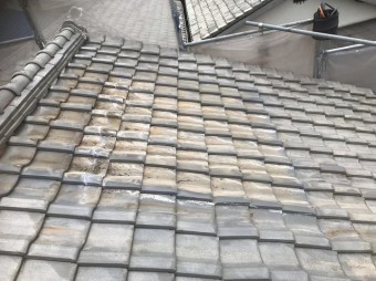 斑鳩町 和瓦 撤去作業