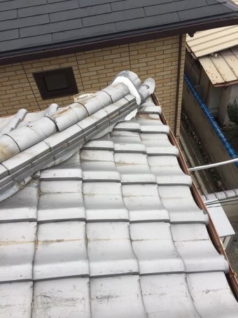 香芝市 崩れた漆喰