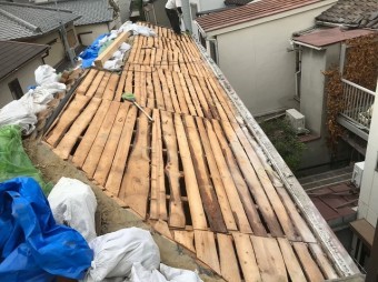 橿原市 瓦撤去