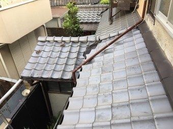 新和瓦葺き替え後の下屋根