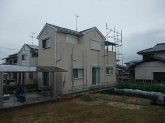 足場設置の様子