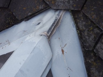 谷板金の状態