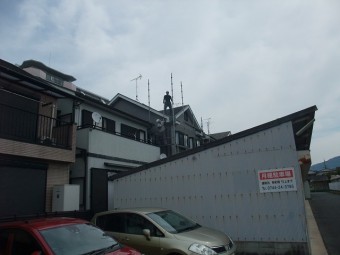 足場組立の様子