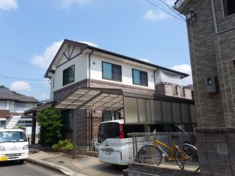 カーポート屋根撤去前の様子