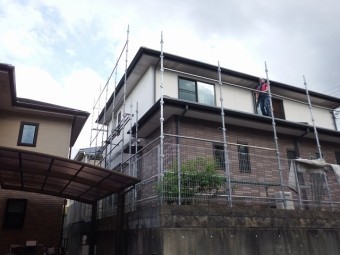 仮設足場の設置の様子