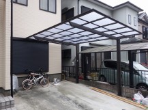 橿原市でカーポート設置後の様子