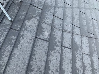 屋根洗浄中の様子