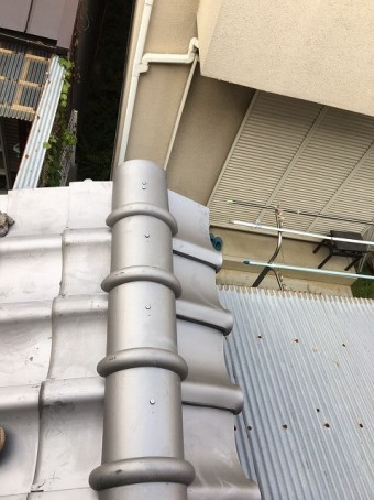 新和瓦葺き替え後の下屋根