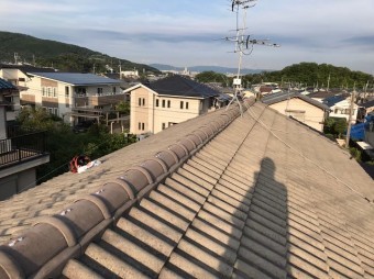 桜井市 モニエル瓦屋根 棟瓦取り直し工事完了