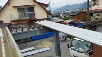 88折板施工中