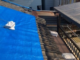 奈良市の雨漏り調査の応急処置