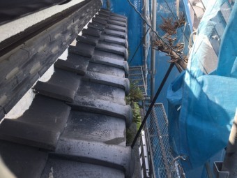 下屋根葺き替え前
