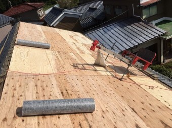 野地板設置後写真