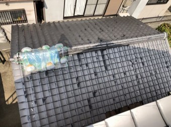 別棟の葺き替え工事も同時に