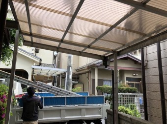 カーポート屋根完成