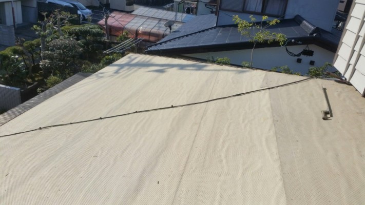 防水紙貼り