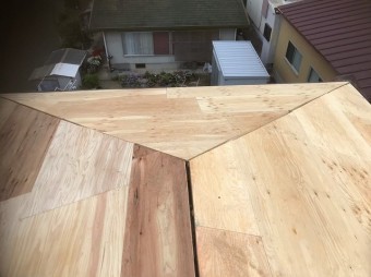 上牧町 いぶし瓦屋根 大屋根 施工中