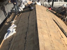 斑鳩町で瓦撤去後の様子