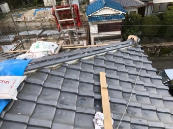 棟瓦の取り直し工事