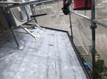 生駒市 ルーフィング 張り付け