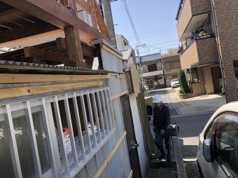 斑鳩町 トタン外壁 胴縁設置