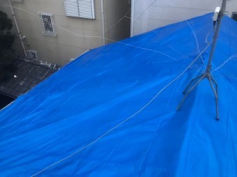 桜井市 防水シートの設置