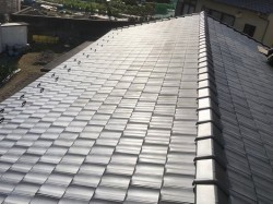 香芝市の平板瓦屋根施工前