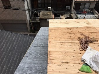 野地板設置写真