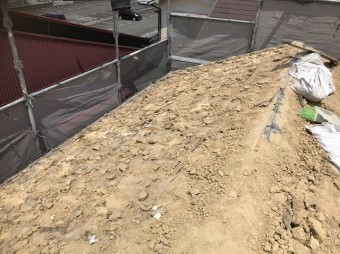 王寺町1 屋根材撤去
