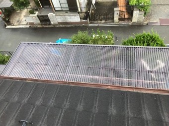 上牧町 波板屋根 施工後