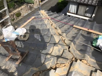 棟瓦の取り直し工事