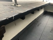 下屋と庇に防水紙設置