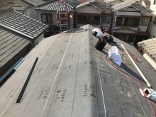 香芝市で防水加工作業