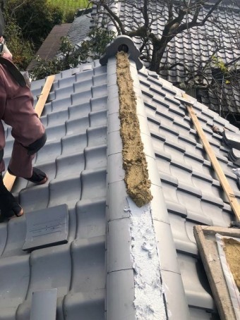 生駒市 和瓦 瓦設置