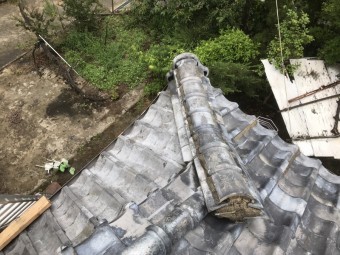 工事を始める前の和瓦屋根