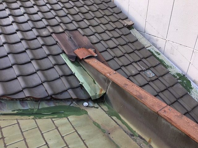 工事前の銅板屋根