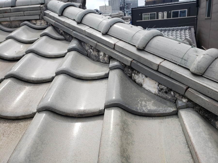 大阪市内の瓦屋根の現調写真