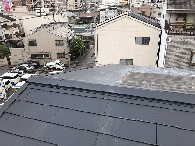 工事前のスレート屋根