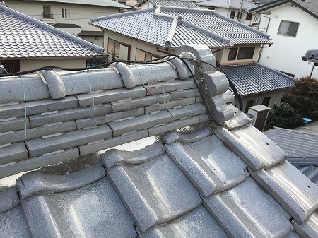 棟ラバー工事済み
