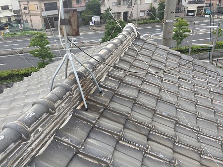 棟まわりの瓦点検状況