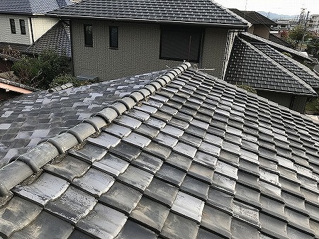 施工前棟状態波うち