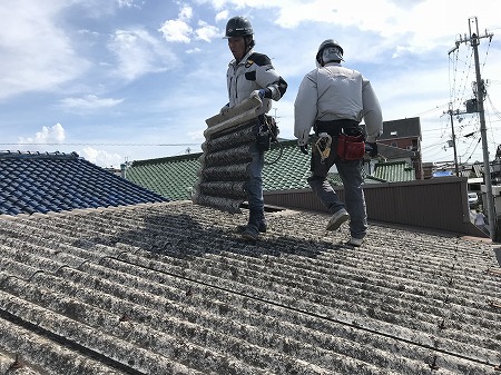 屋根撤去後の内部天井