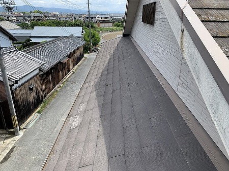 河合町でフルベスト20にカレッセS遮熱プラスを屋根カバー工事