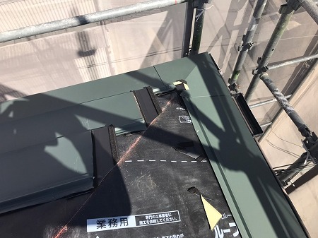 廻し棟施工中