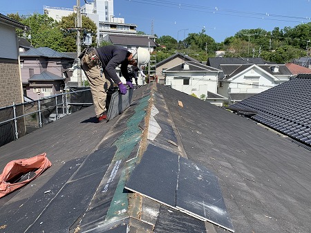 カラーベスト撤去