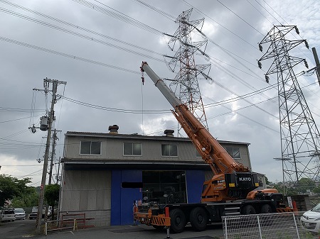 工場屋根レッカー
