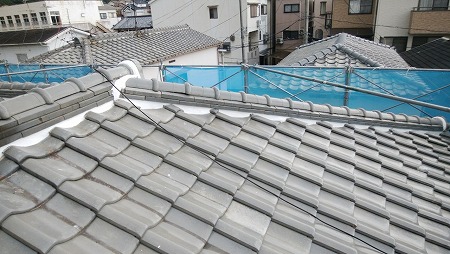 隅棟面戸漆喰塗り替え完了